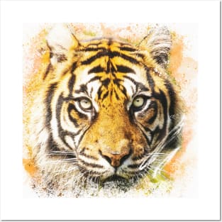 Tiger Animal Feline Wild Life Jungle Nature Freedom Travel Africa Digital Painting Posters and Art